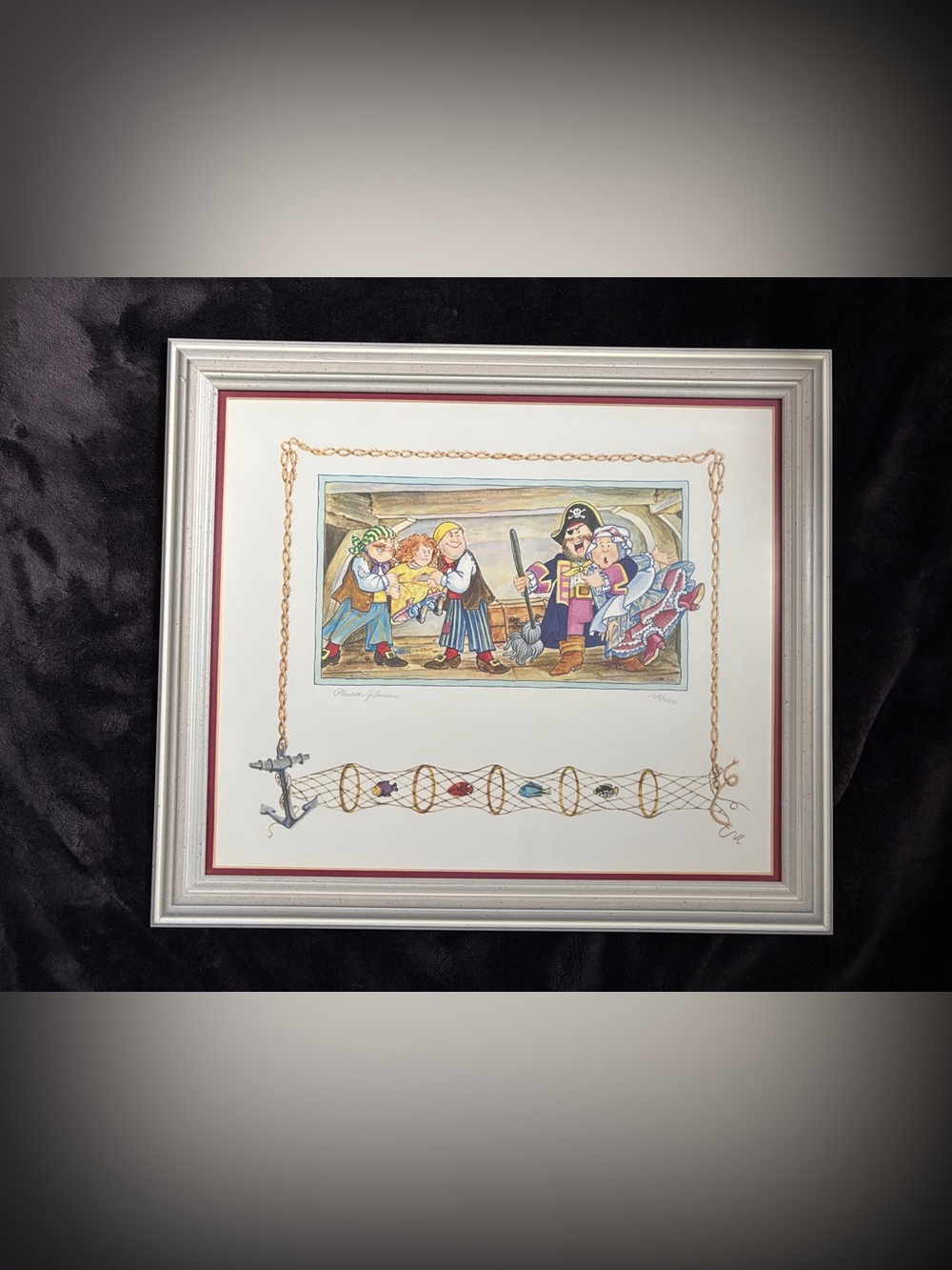 Framed Art "Grandma and the Pirates by Phoebe Gilman" Illustration Art (105/420)